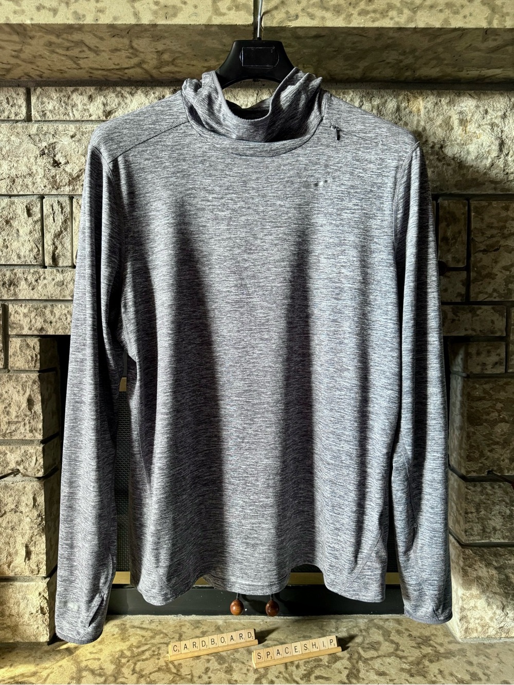Nike Men's Element Dri-FIT Hooded Running Pullover Top Heather Grey L